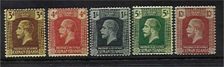 Cayman Islands West Indies Caribbean KGV SG 60/7 Set of 5 MLH