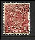 Australia SG 47ia 1d scarlet KGV with substituted cliché FU