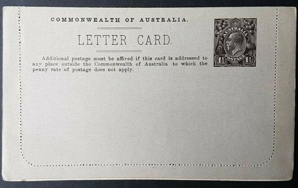 Australia Letter card 1½d KGV Hawkesbury River NSW  LC 44-62 used