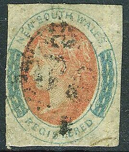 NSW Australian States SG 102 (6d) vermilion and Prussian blue Used