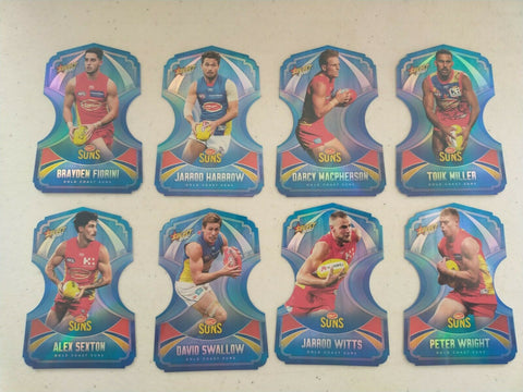 2020 Select Footy Stars Ice Blue Die Cut GC Suns Team Set Of 8 Cards