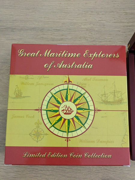 Tuvalu 2006 SILVER PROOF COLOUR COIN SET GREAT MARITIME EXPLORERS OF AUSTRALIA