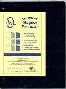 Hagner 5 Pocket Single Sided Stamp Stock Sheets Pack of 10