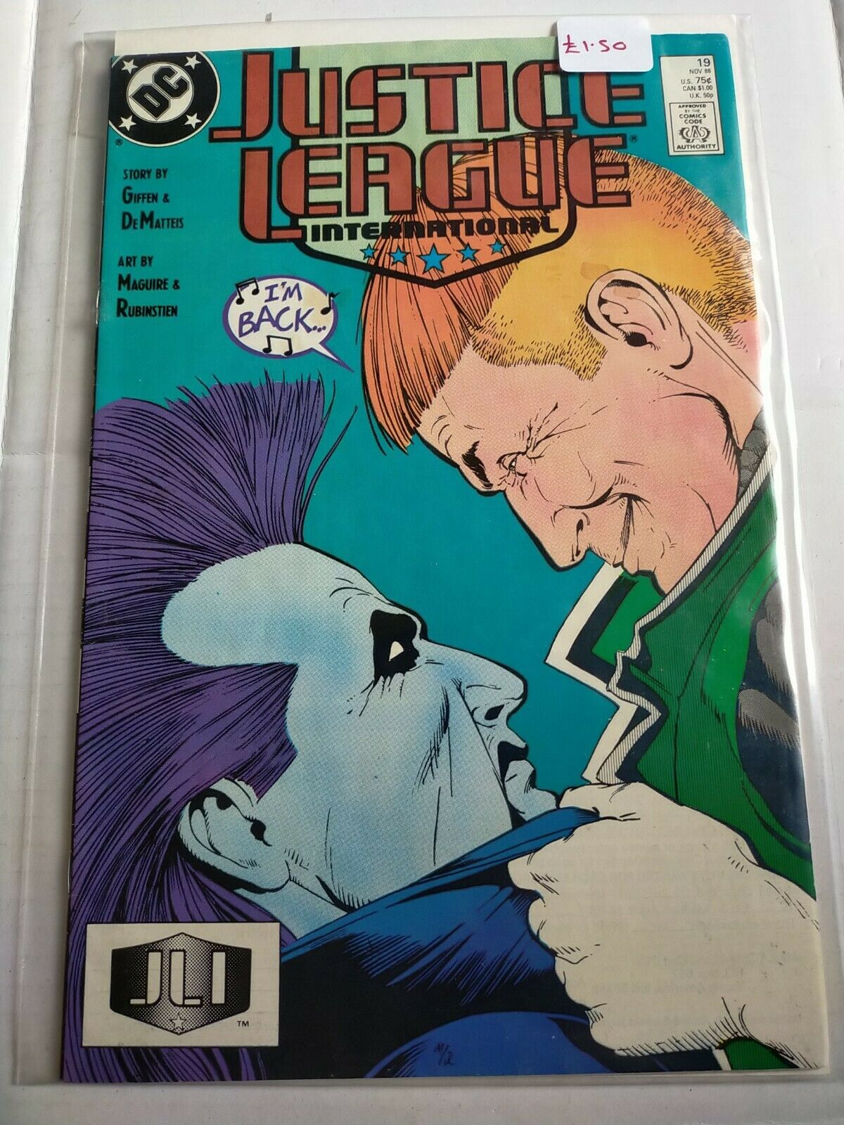 DC 1988 November #19 Justice League International Comic