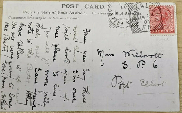 SA South Australia Post Card, Yankalilla Post Office + Main Street View with 1d