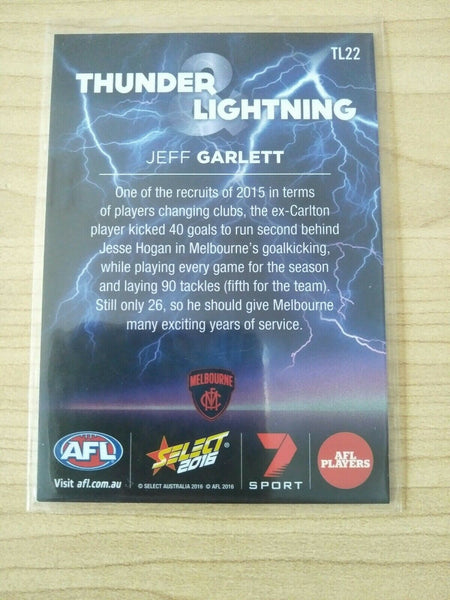 2016 Select Footy Stars Thunder & Lightning Jeff Garlett Melbourne Demons