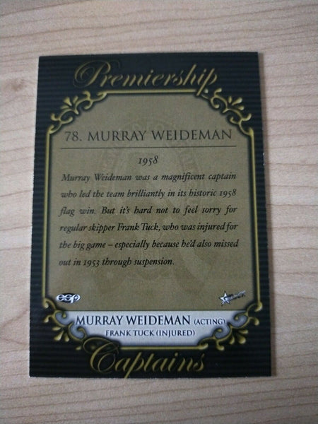 Select ESP Official AFL Collingwood Team Of The Century Murray Weideman (78)