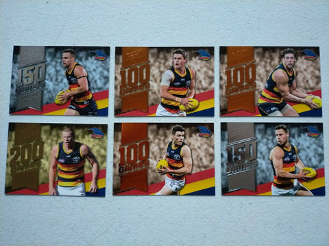 2020 Select Footy Stars Milestones Adelaide Team Set x 6 Cards