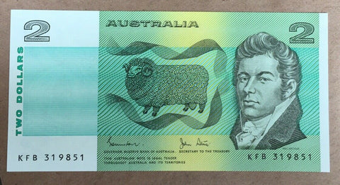 R88 $2 Johnston/Stone Australia  Uncirculated