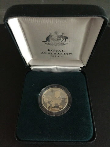 Australia 1997 Royal Australian Mint  $1 Sir Charles Kingsford Smith Silver Proof Coin