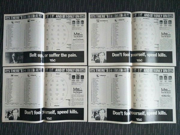 Lot Of 1995 AFL Football Records Collingwood Games x 22