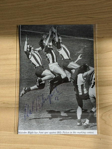 Malcolm Blight North Melbourne Kangaroos Hand Signed Picture