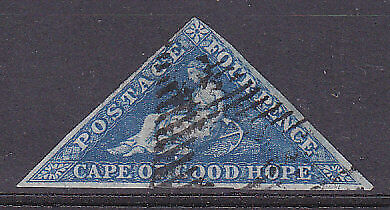 Cape of Good Hope South Africa SG 4a, 4d blue Triangle Fine used