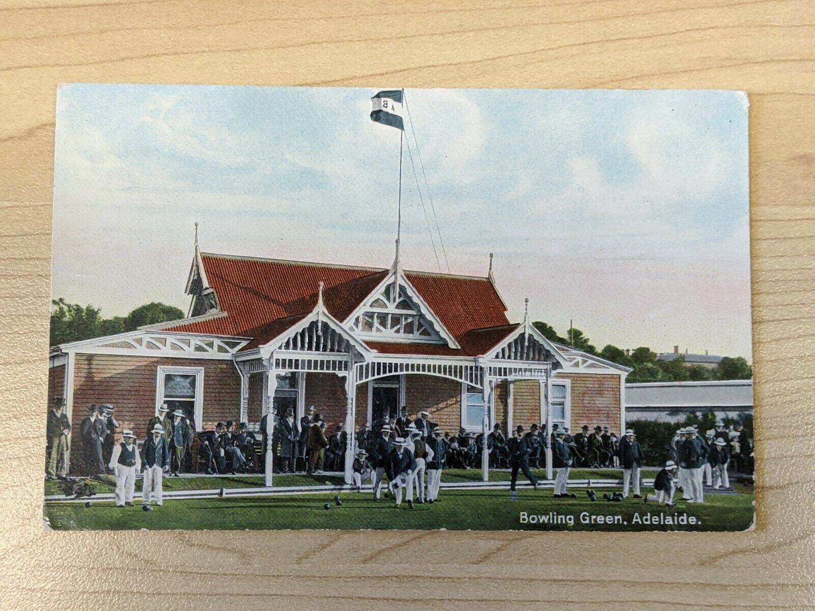 South Australia Post Card Lawn Bowls Bowling Green Adelaide