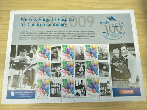 2009 Australian 55c Princess Margaret Children's Hospital Centenary Stamp Sheet