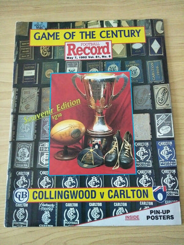 1992 May 7 Game Of The Century Football Record Collingwood v Carlton