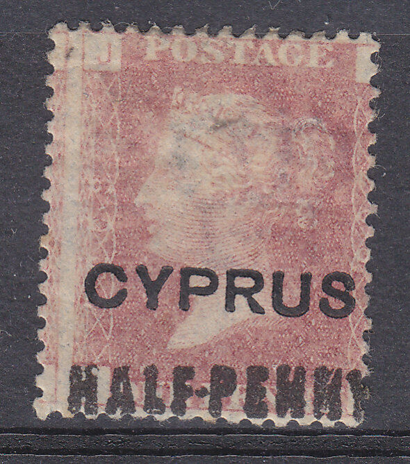 Cyprus overprinted on GB, SG 7  ½d on 1d red Plate No. 208  Mint