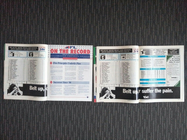 Lot Of 1994 AFL Football Records Collingwood Games x 22