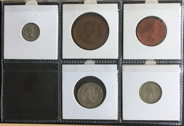 Australia 1955 Pre Decimal 5 Coin Set IDEAL BIRTHDAY GIFT