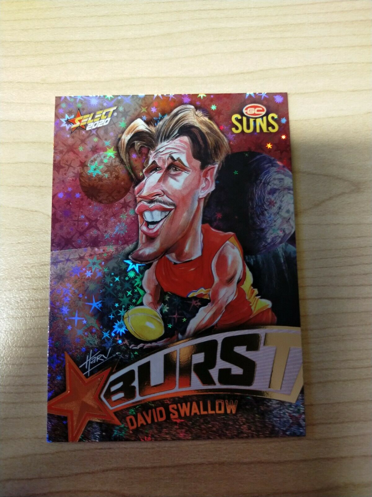 2020 Select Footy Stars Galactic Starburst GC Suns David Swallow No.041/210