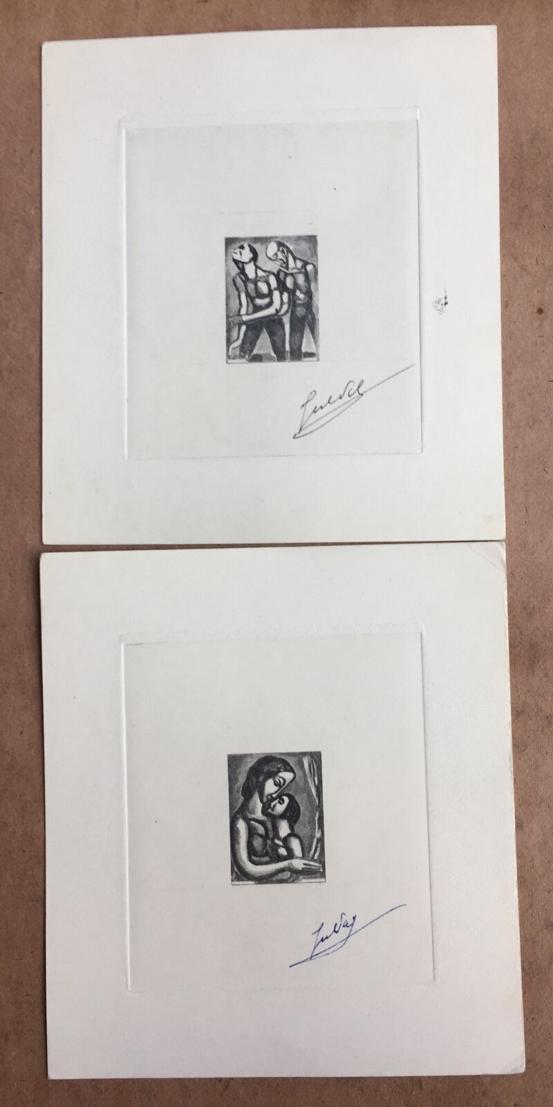 France 1961 Red Cross Fund Set. 1st Stage Artist Signed Die Proof SG1555/6