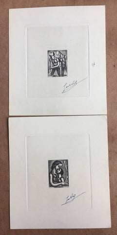 France 1961 Red Cross Fund Set. 1st Stage Artist Signed Die Proof SG1555/6