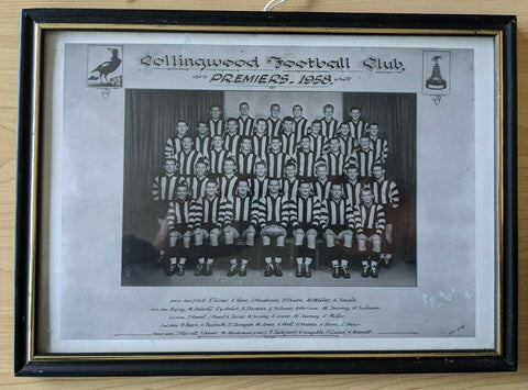 VFL 1958 Collingwood Football Club Premiership Photo Allan Studios