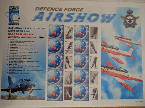 Australia Post 50c Souvenir Sheet - Defence Force Airshow 2005 RAAF