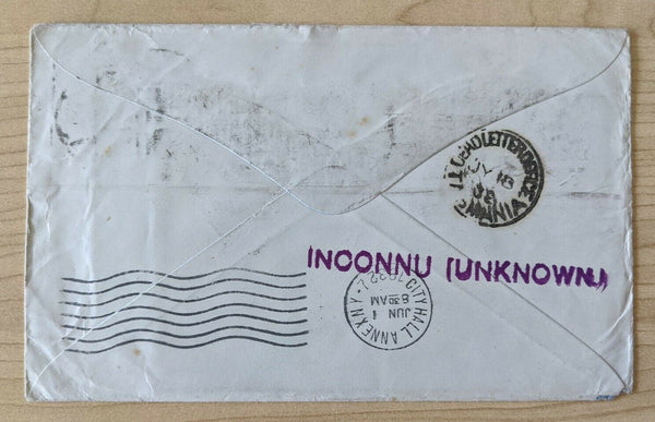Hobart Australia to New York City USA returned to sender Cover with KGV 3d
