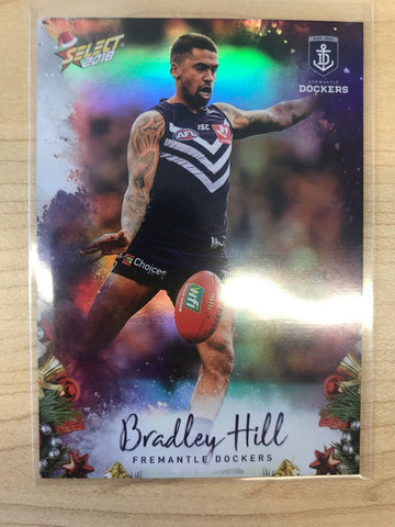 AFL 2018 Select Christmas Holofoil Card X63 - Fremantle, Bradley Hill