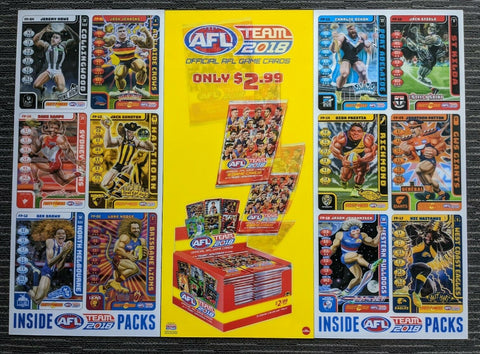 2018 AFL Teamcoach Set Of 3 Large Case Cards