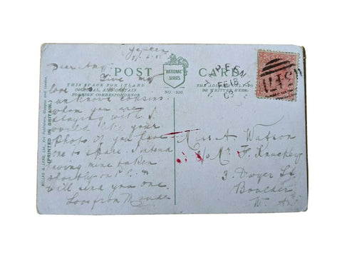 Post Card Hands Across the Sea. Yapeen Victoria Type 3 Bar Numeral 347 Rated S.