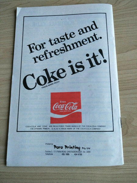 Football 1986 3rd May Diamond Valley Football League Football Record Vol. 30, No. 5