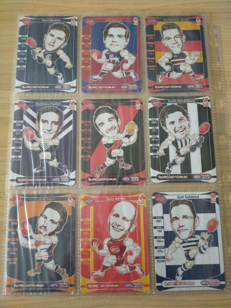2014 Teamcoach Footy Pals Complete Set Of 18 Cards