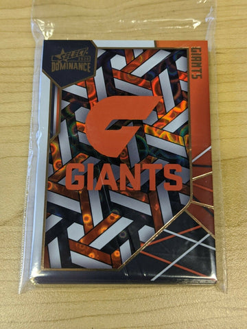 2020 AFL Select Dominance Holographic Parallel Team Set GWS Giants