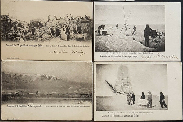 Belgium 1898 Belgian Antarctic postcard set of 11. Rarely seen complete.