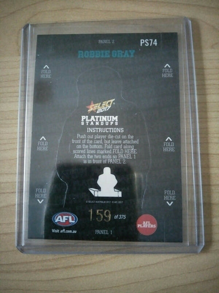 2017 AFL Select Platinum Standups Robbie Gray Port Adelaide No. 159/375
