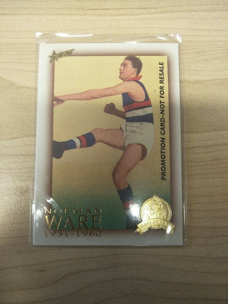 2003 Select AFL Hall Of Fame Promotional Card Norman Ware Footscray