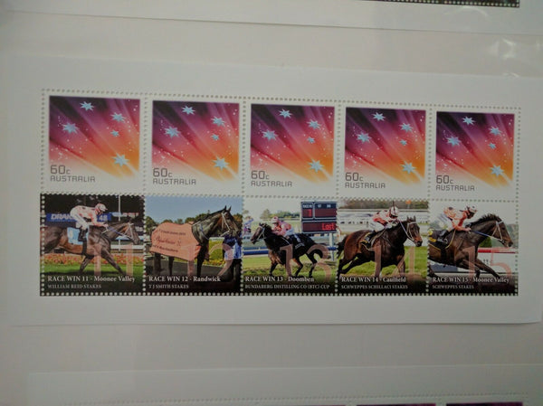 Australia 60c SES Souvenir Sheet - Black Caviar 25 Wins X 3 Sheets horse racing