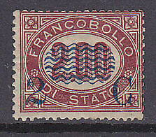 Italy SG 28 2c on 2L red Mint
