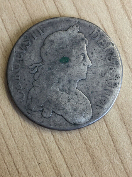 UK Great Britain 1664 Silver Crown Coin Charles 11