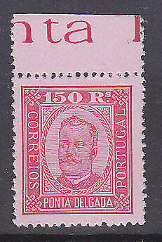 Pont Delgada Portuguese Colonies Portugal SG 28 150r. red on pink MUH