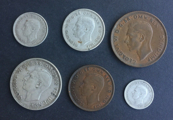 Australia 1941 Pre Decimal 6 Coin Set  IDEAL BIRTHDAY GIFT