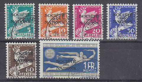 League of Nations Switzerland United Nations SG LN 34/39 Disarmament Used