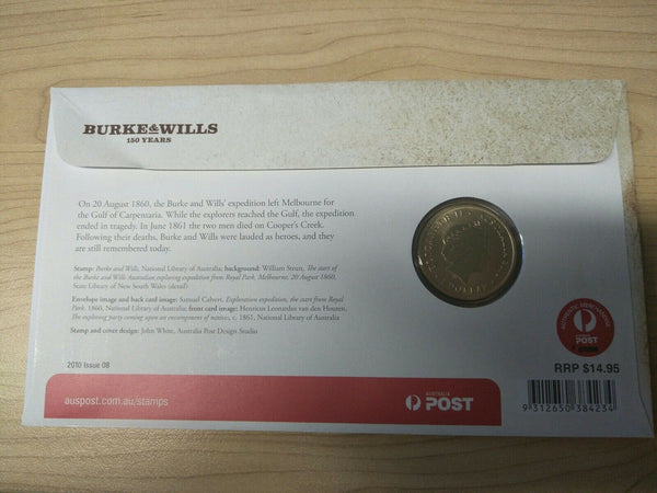 2010 Australian $1 150 Years Of Burke & Wills PNC 1st Day Issue