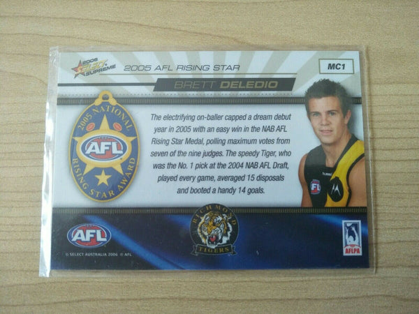 2006 Select AFL Supreme Rising Star Brett Deledio Richmond