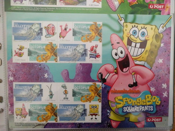 Australia Post 50c Souvenir Sheet - Spongebob Squarepants Nickelodeon x 2