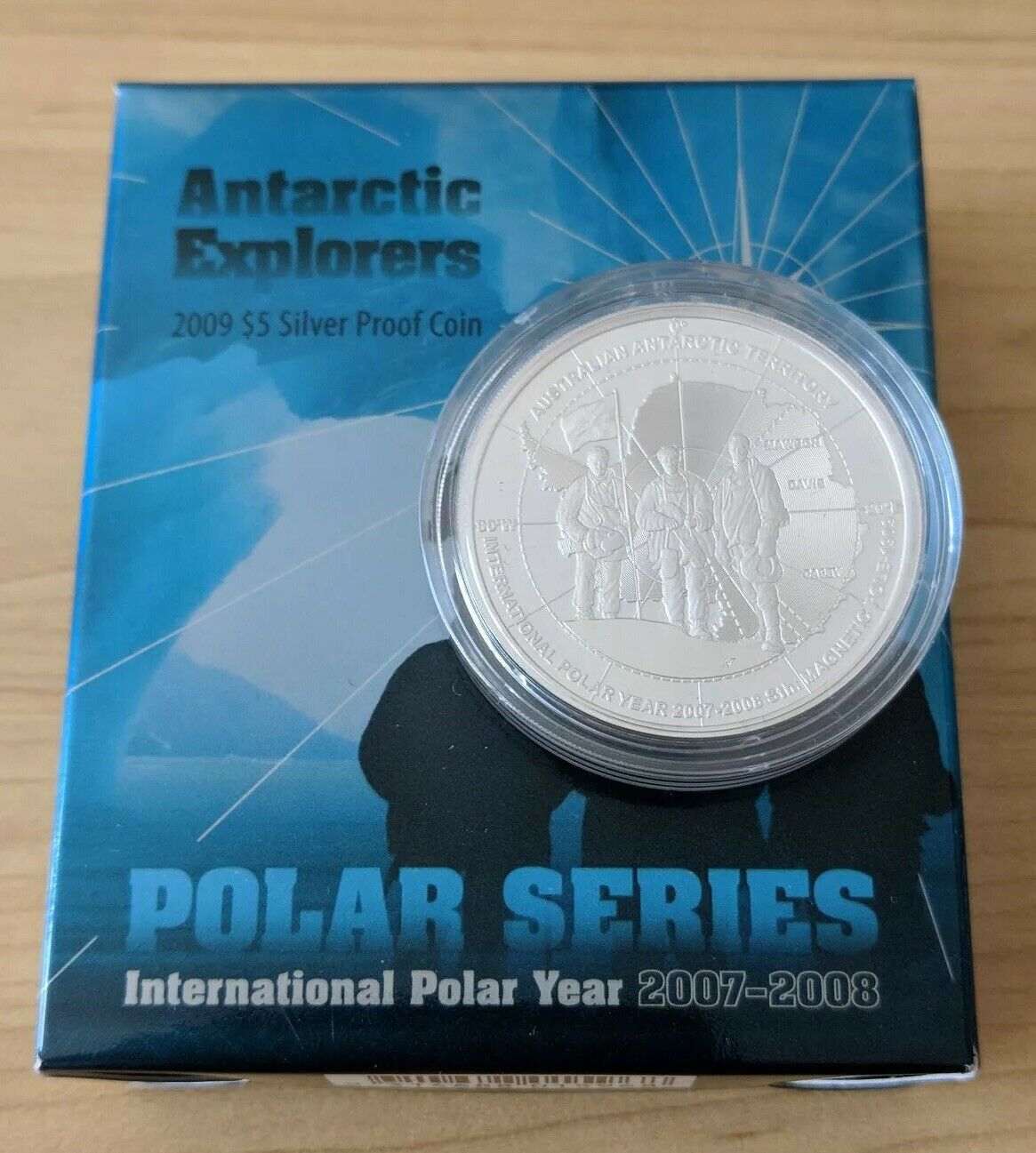 2009 Australia $5 Silver Proof Coin Antarctic Explorers Polar Series