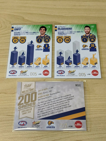 2020 Prestige West Coast 3 Card Lot All Numbered Low 005 2 X Green 1 x Milestone