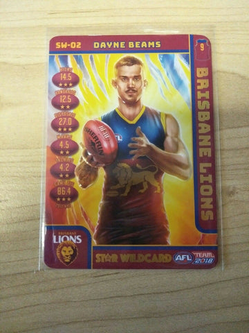 2018 Teamcoach Star Wildcard Dayne Beams Brisbane Lions